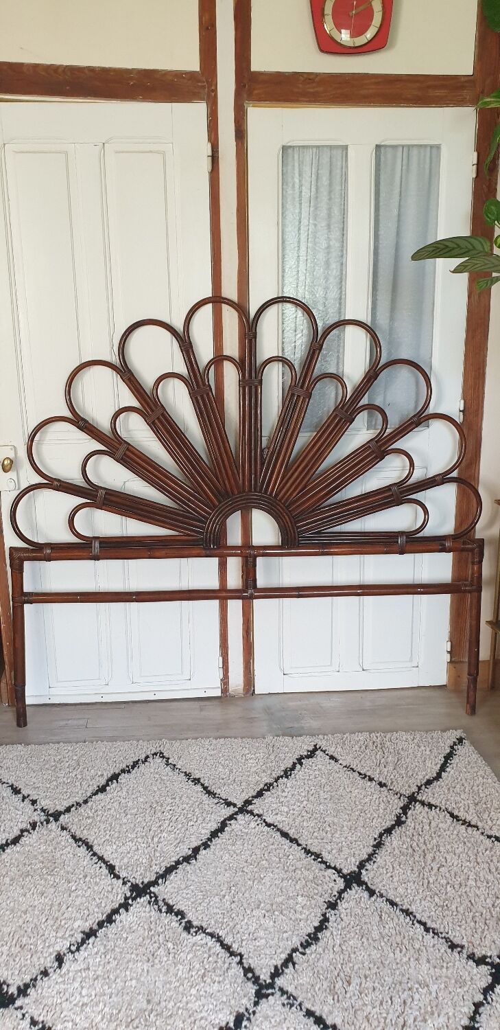 Bamboo and rattan headboard