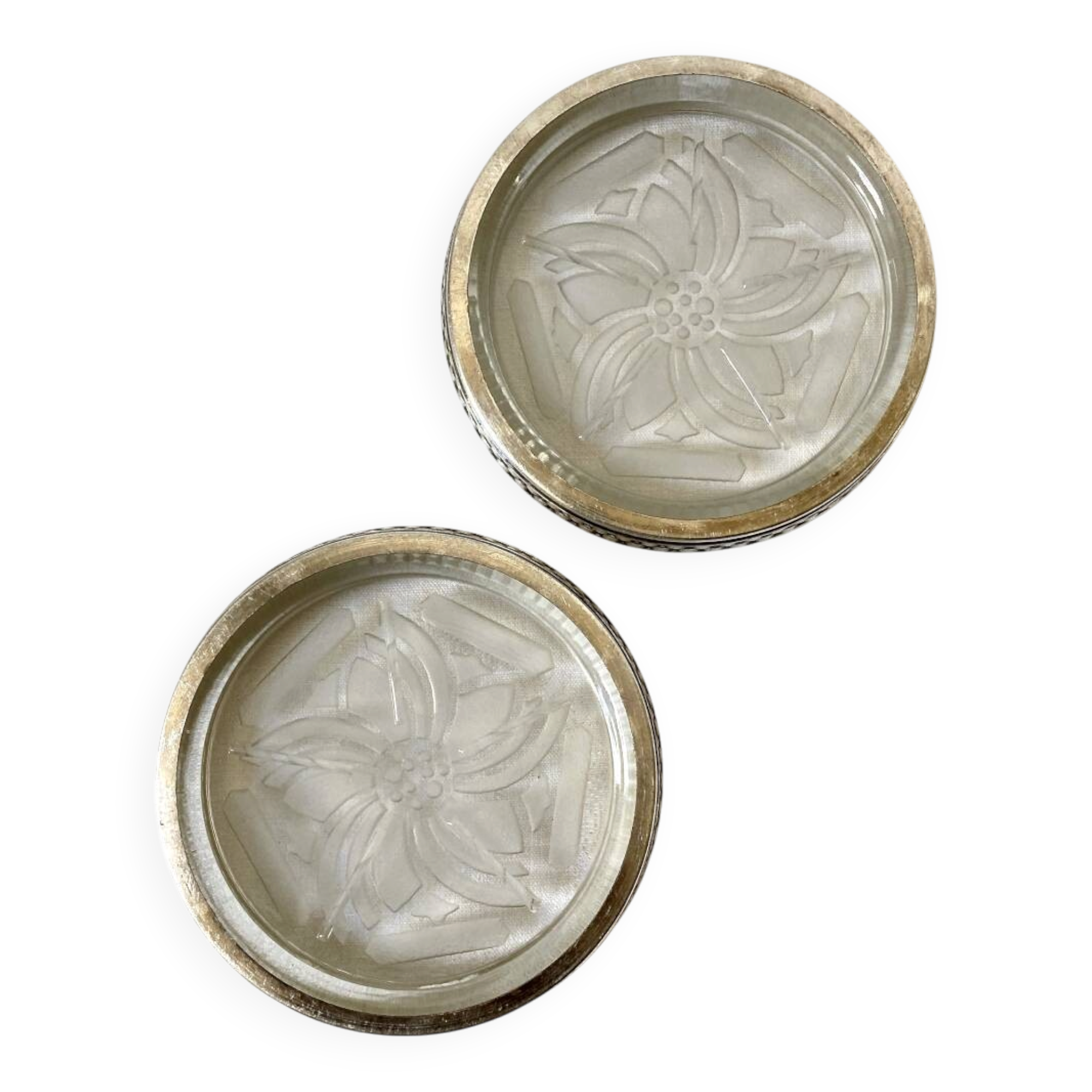 Pair of Art Deco coasters, 1930s