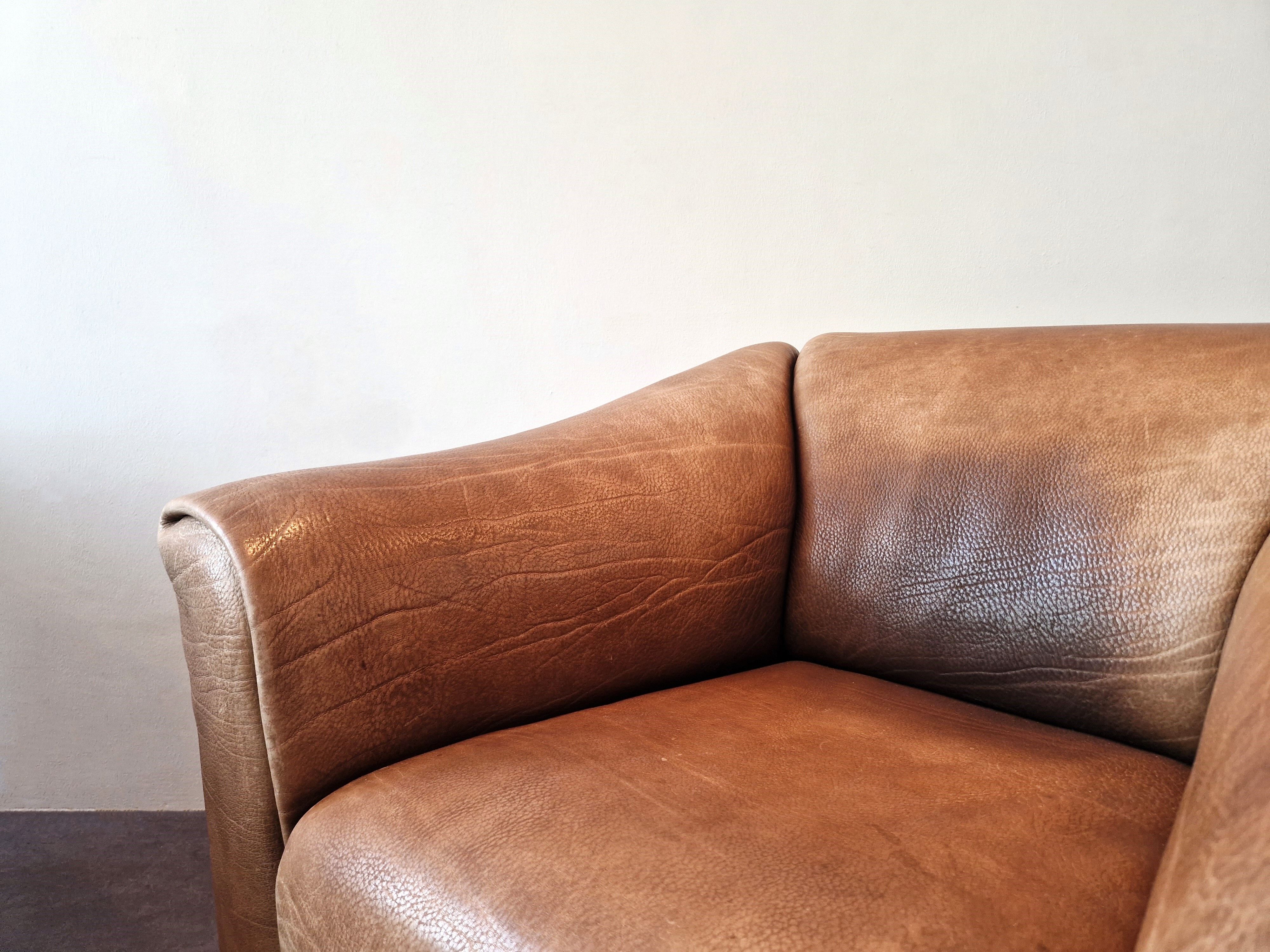 DS-47 brown leather lounge chair by De Sede, Switzerland 1970's