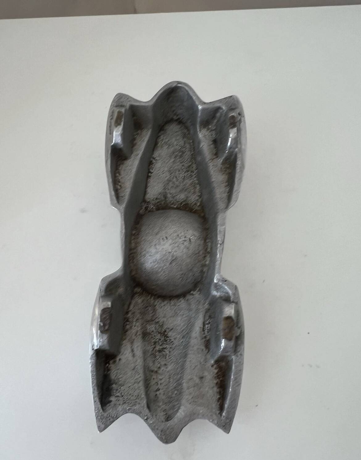 Antique Art Deco Mercedes aluminum car ashtray?