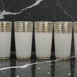 6 verres a eau / orangeade verre givré