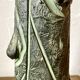 Longiline vase with stylised brutalist decoration, in the style of Ballesti.