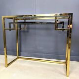 Vintage brass and chrome console by Belgochrom, 1970s