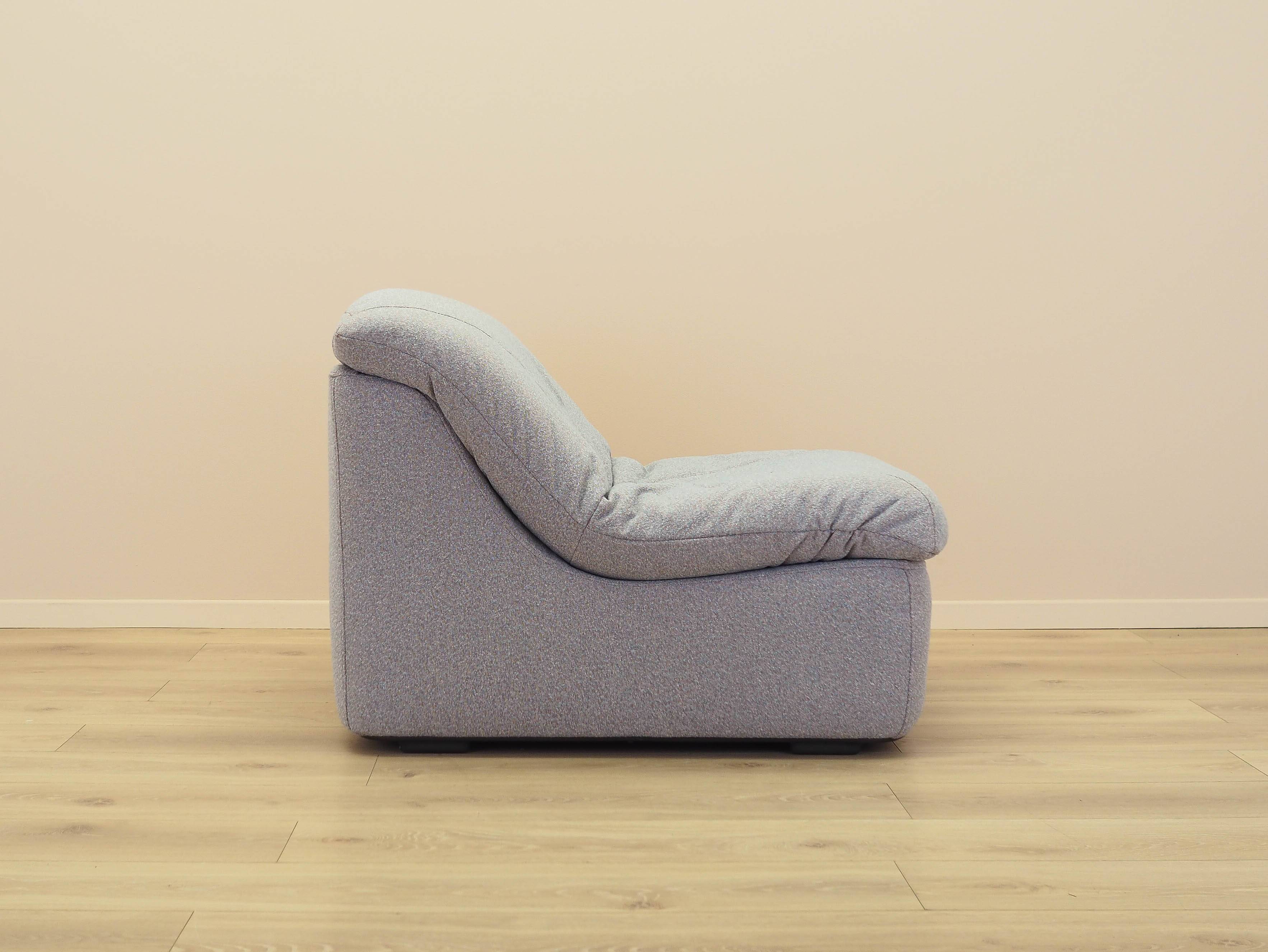 Italian Space Age Lounge Chair 1970s in Bouclé Fabric