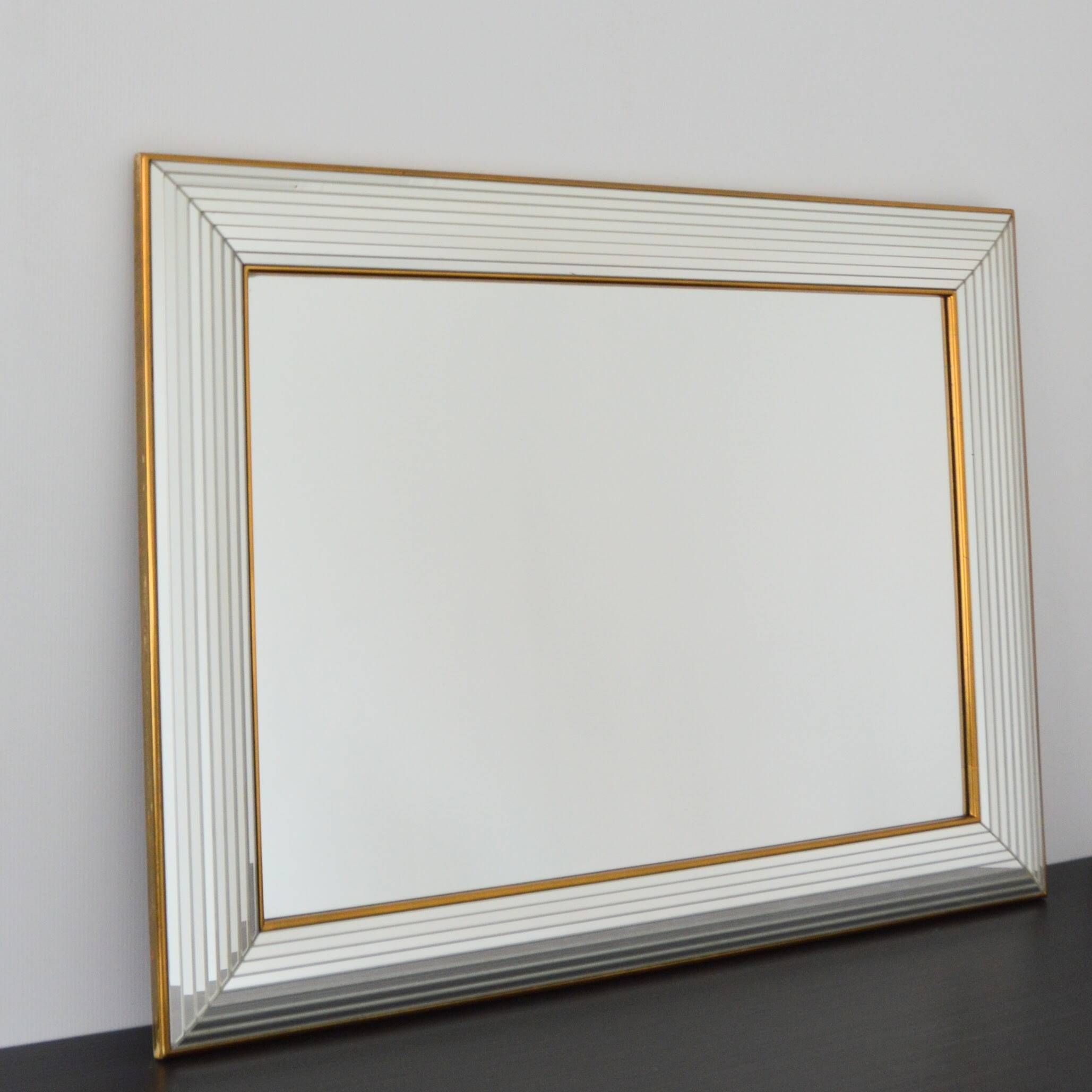 Deknudt Hollywood Regency Belgium Vintage 1970s Wall Mirror