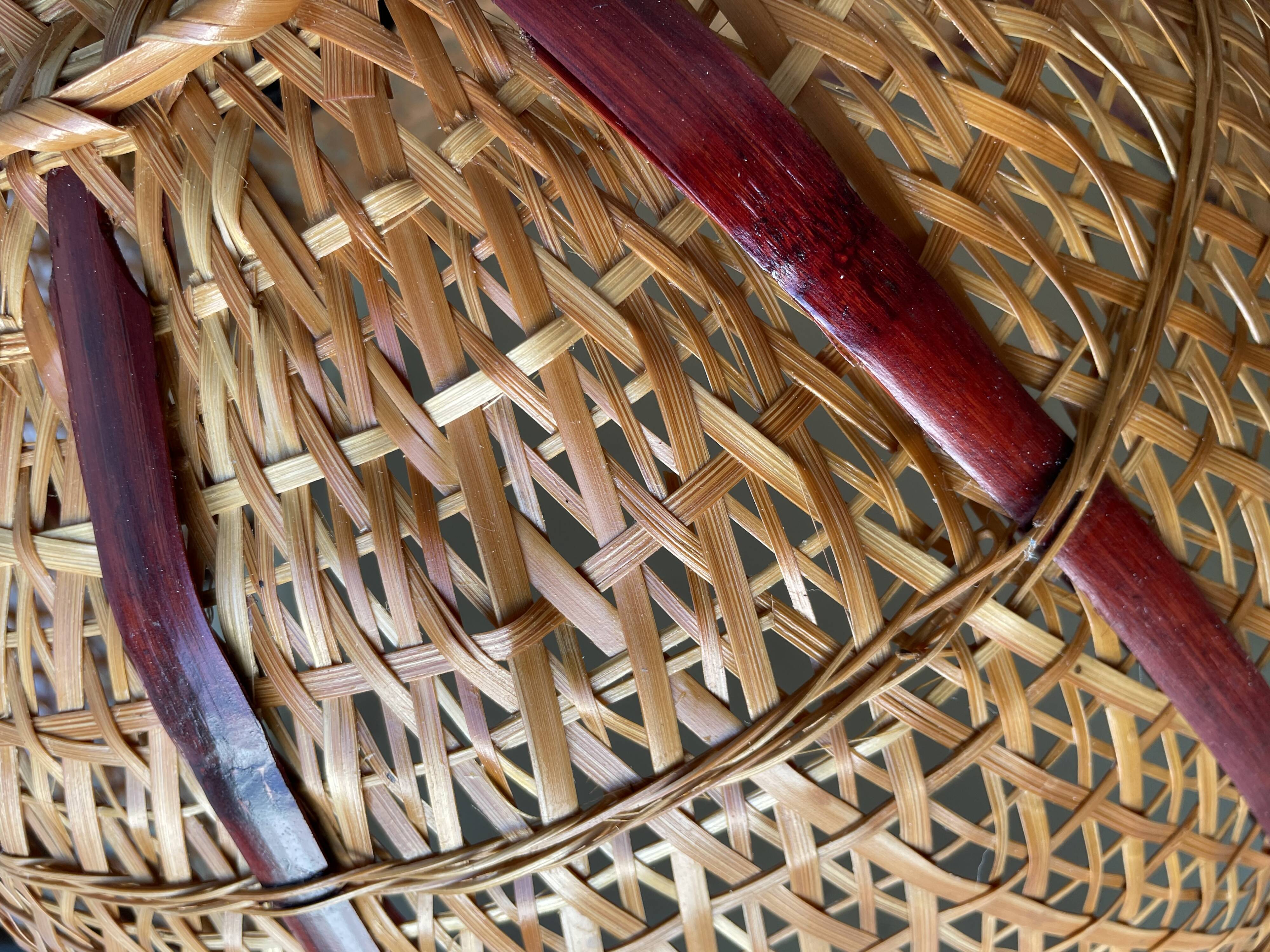 Vintage rattan flower hanging