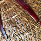 Vintage rattan flower hanging