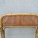 Paire de chevets vintage rotin et verre