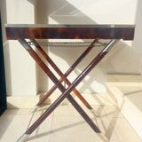 Faux tortoise shell serving tray