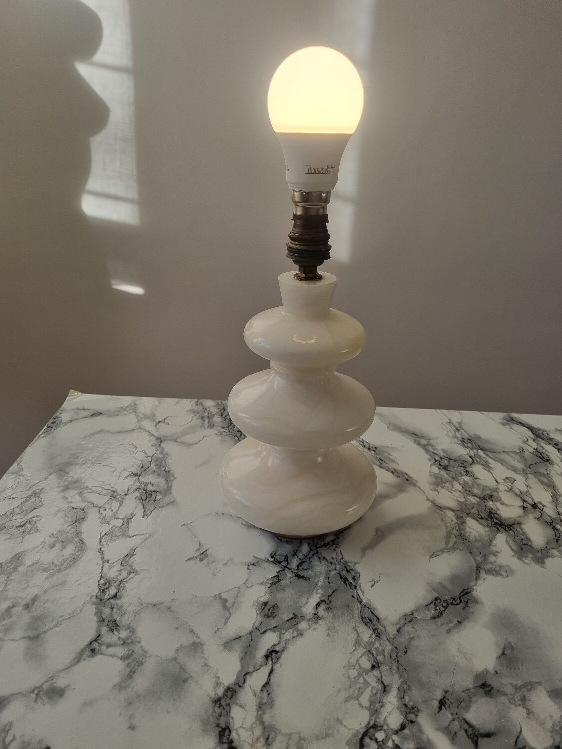 Vintage marble lamp base
