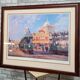 Lithograph kursaal 1920 los angeles signed 1996 in beautiful frame 64x78