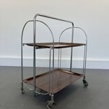 Mid-century foldable serving trolley from bremshey solingen,1960s