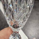 12 flutes à champagne en cristal ancien