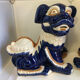 Vintage Chinese food dog ceramic Chinese blue and white dogs foo