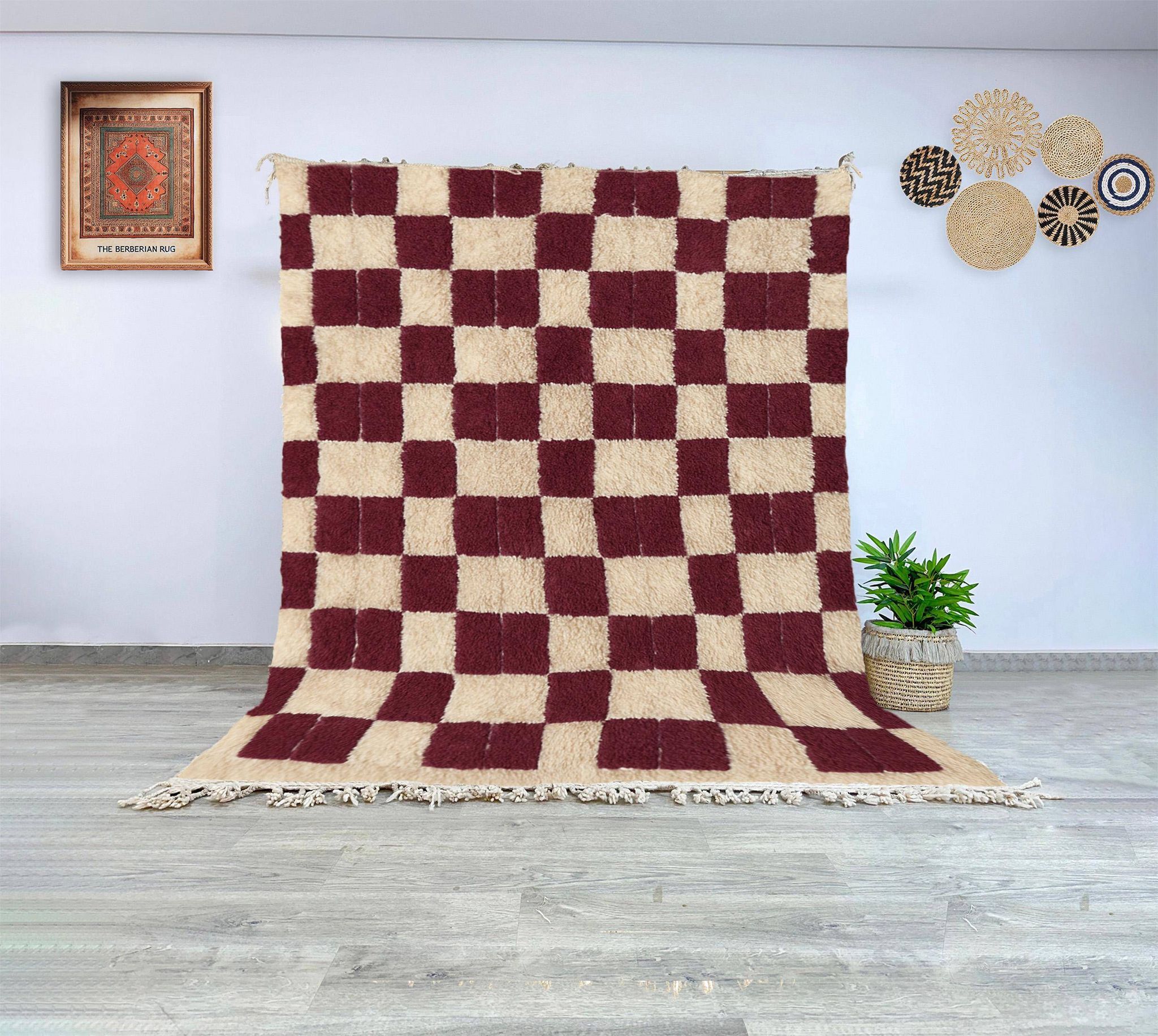 Berber rug natural wool Morocco 2.5 x 1.5 m