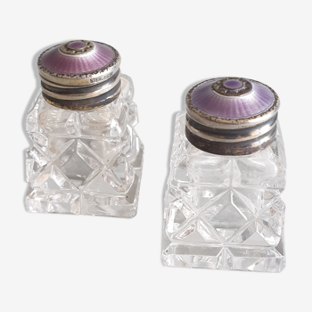 Pair of salt shaker saleron XXth Scandinavian design Norway