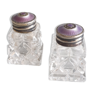 Paire de salière saleron XXe design scandinave Norvège