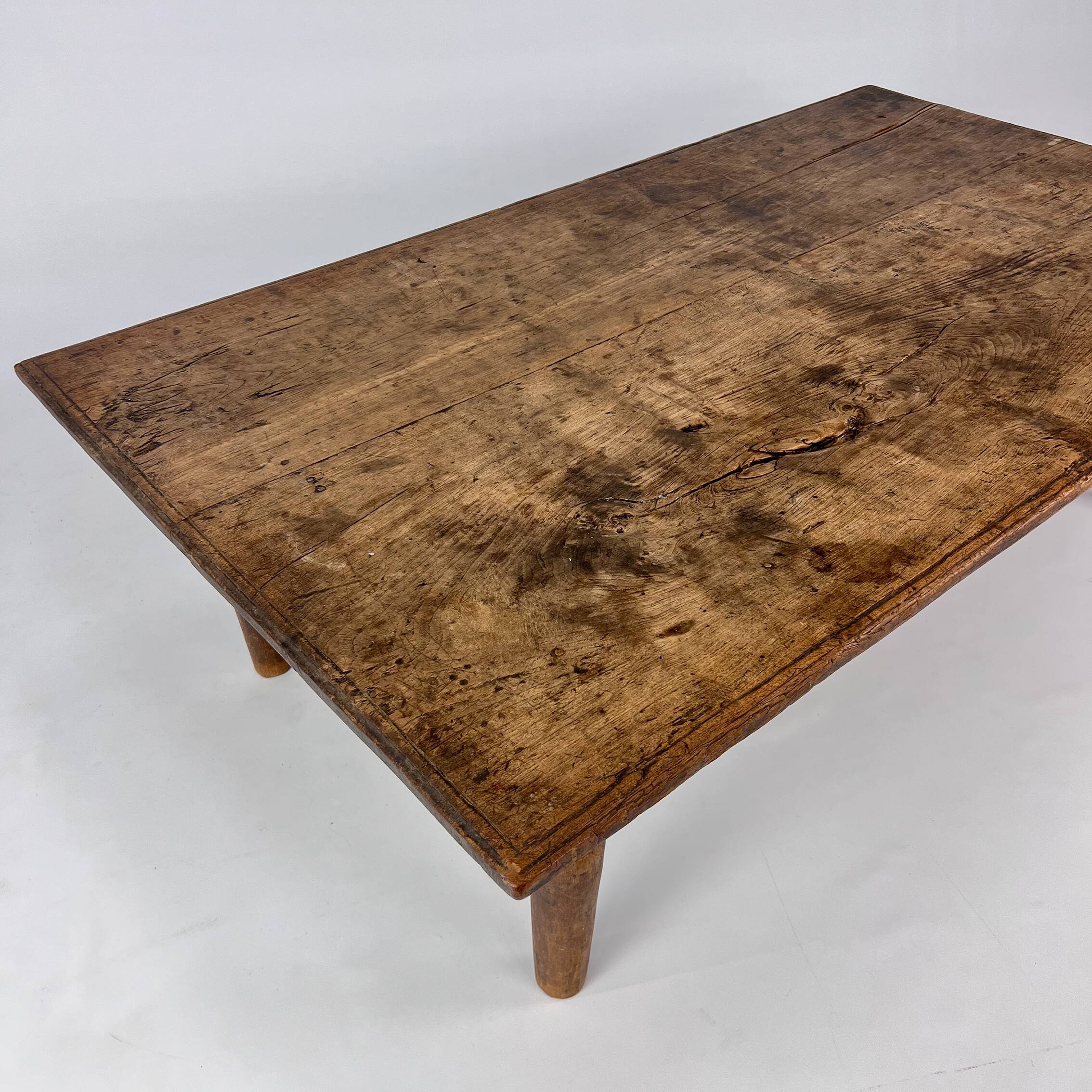 Table basse antique hollandaise en chêne, XIXe siècle
