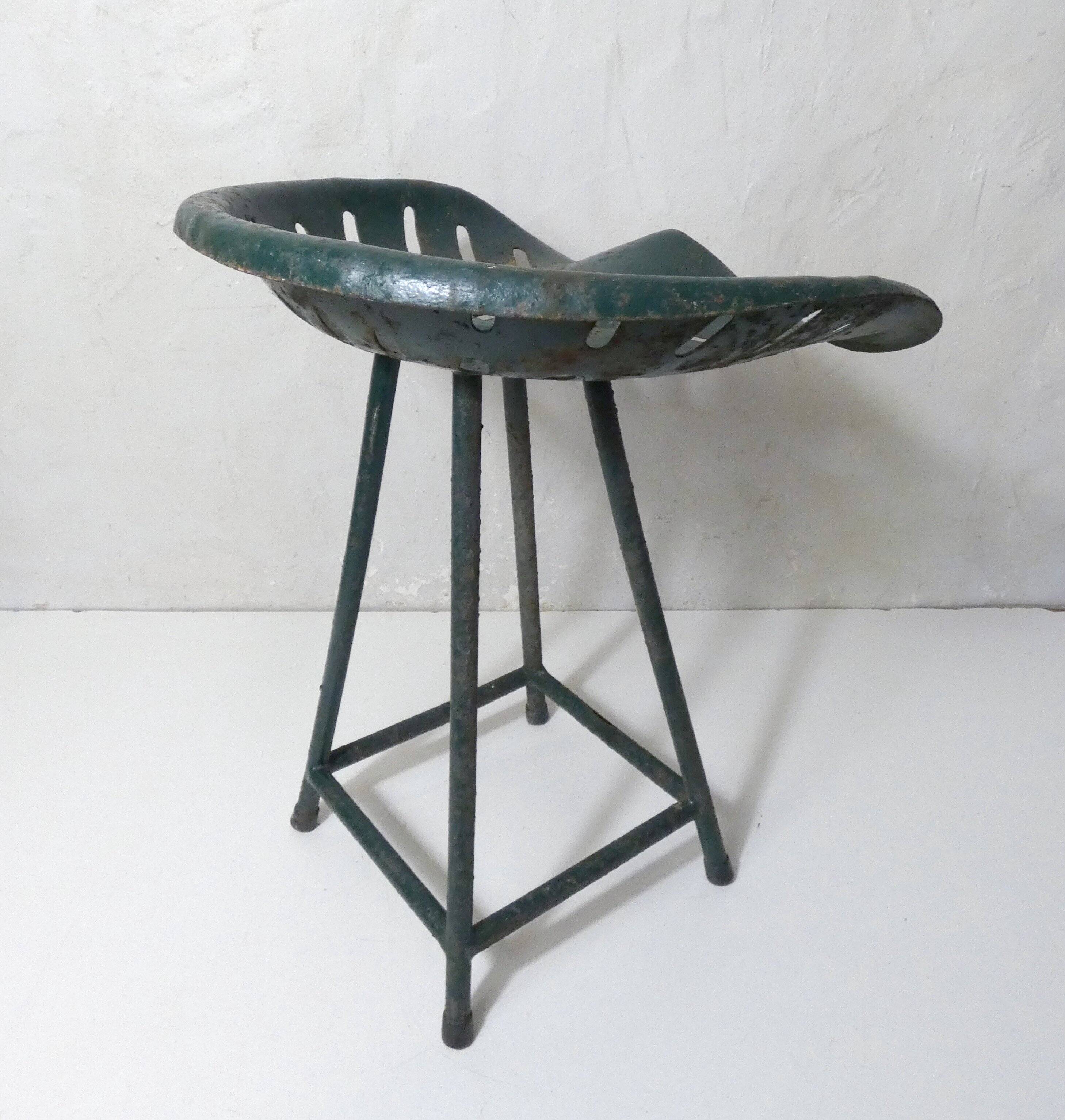 Old tractor seat stool