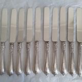 12 knives with silver-plated handles
