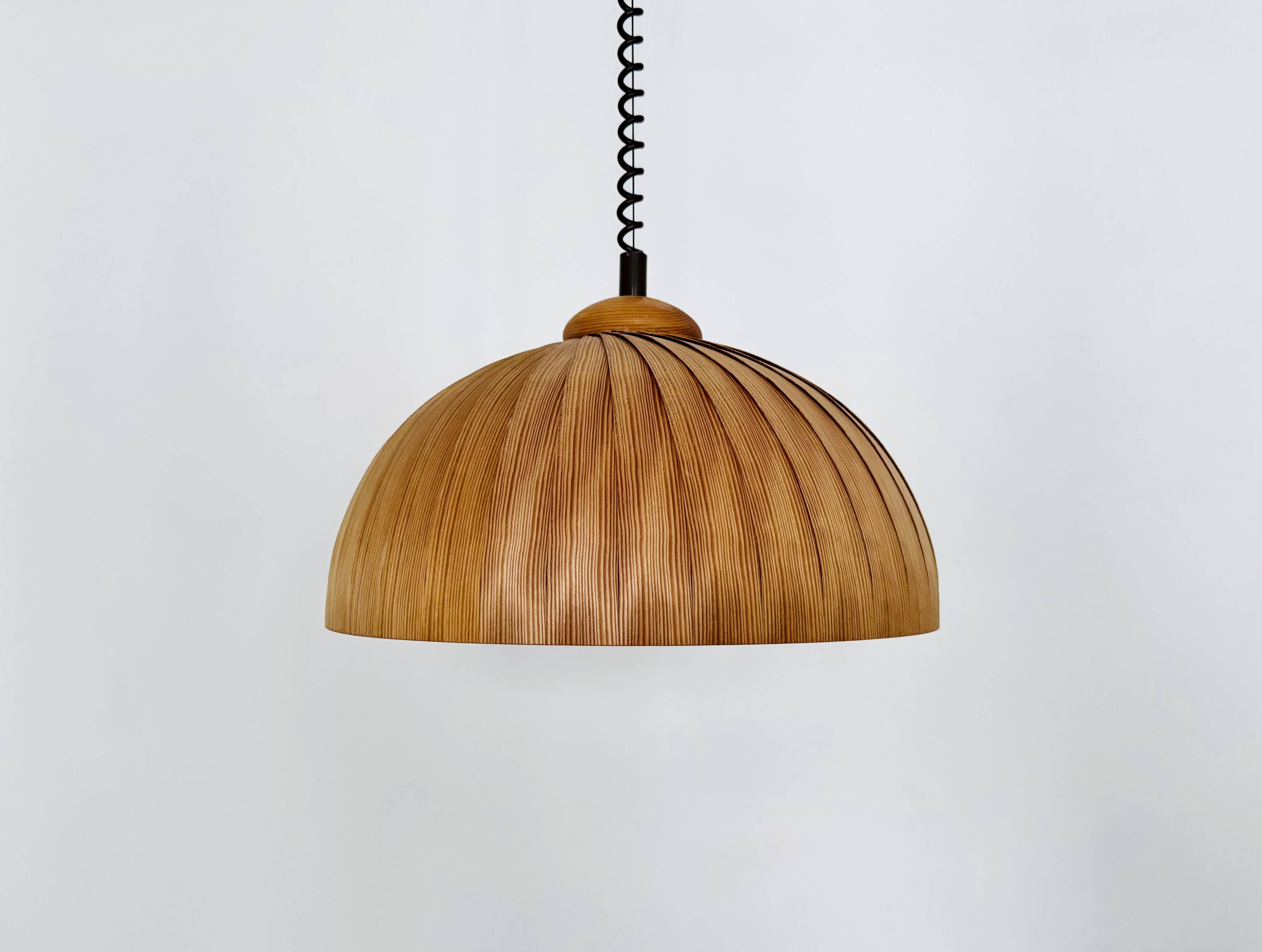 Large Wooden Pendant Lamp