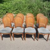 Set of 8 Louis XV style chairs