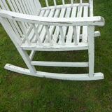 Rocking chair white wood outside or inside