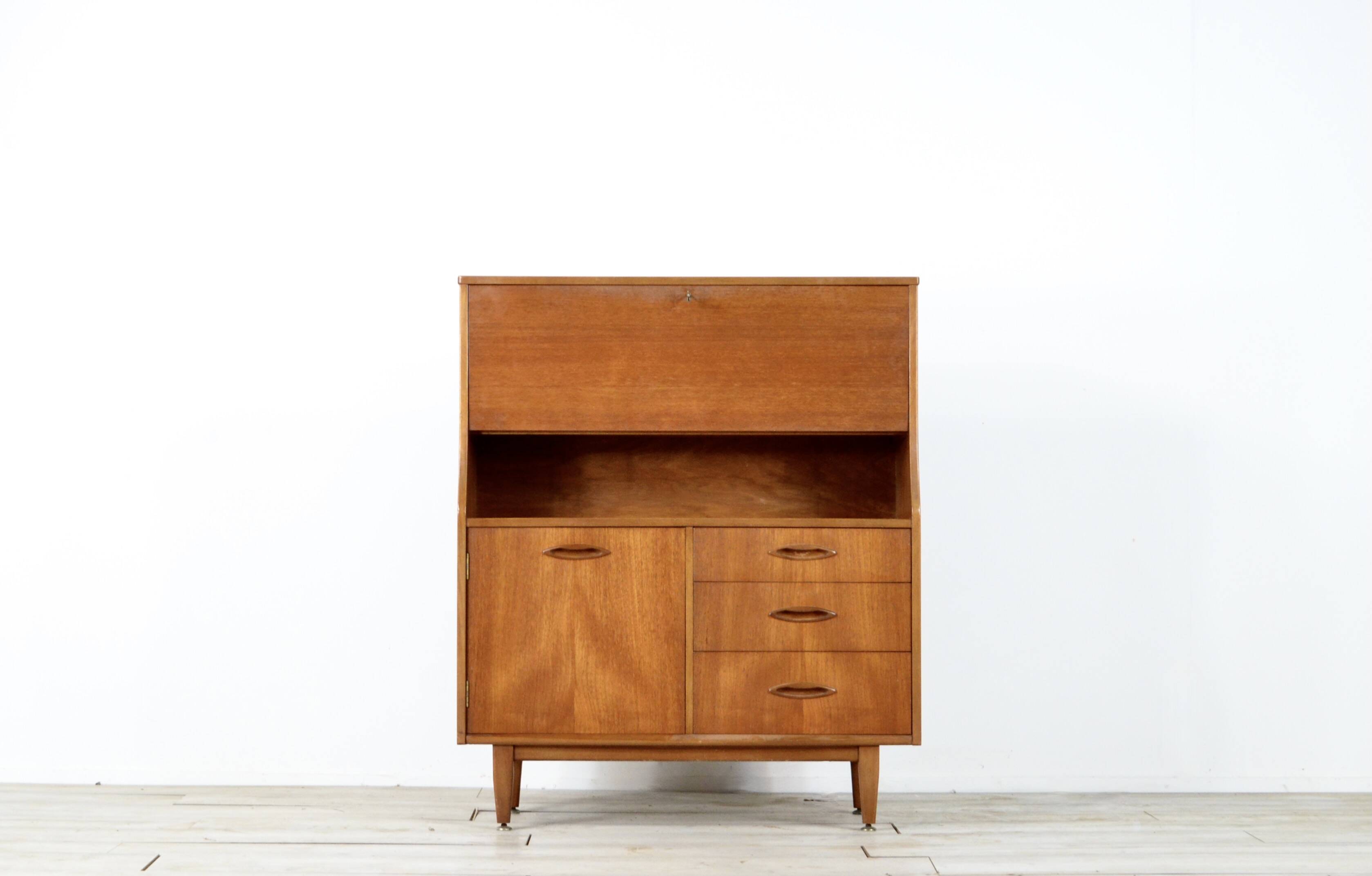 Vintage 'Jentique' Danish Style Teak Bureau / Sideboard / Cabinet. Delivery