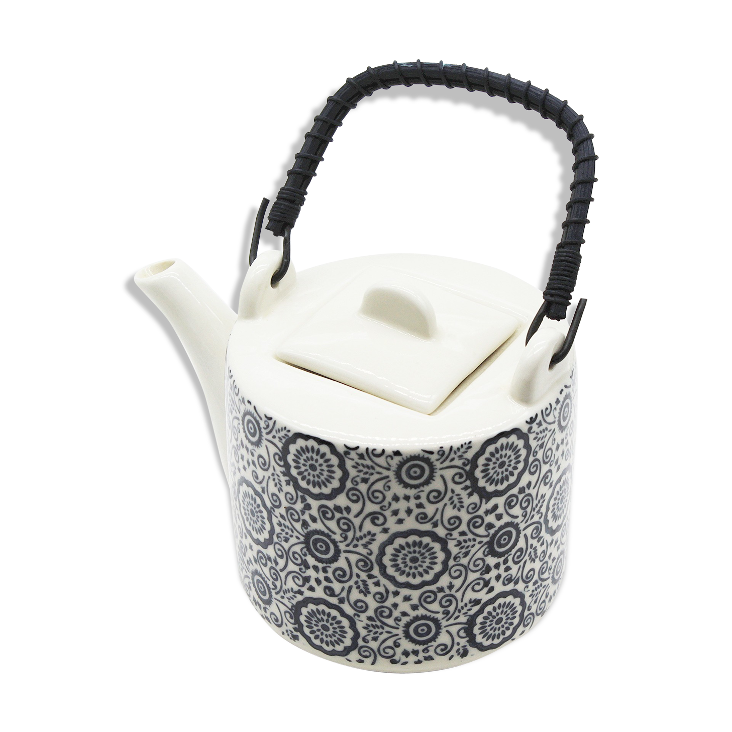 Théière céramique fleurs