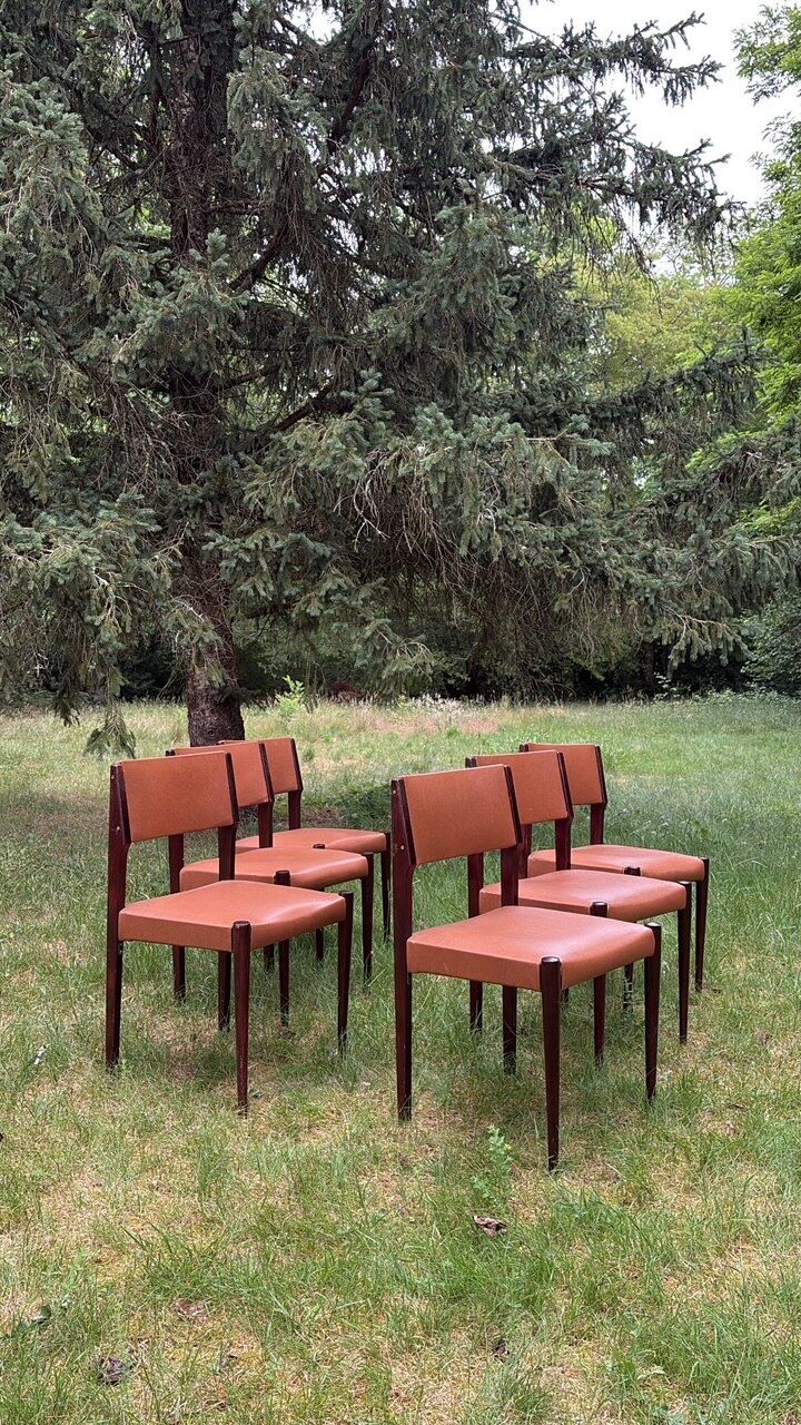 6 chaises vintage scandinaves