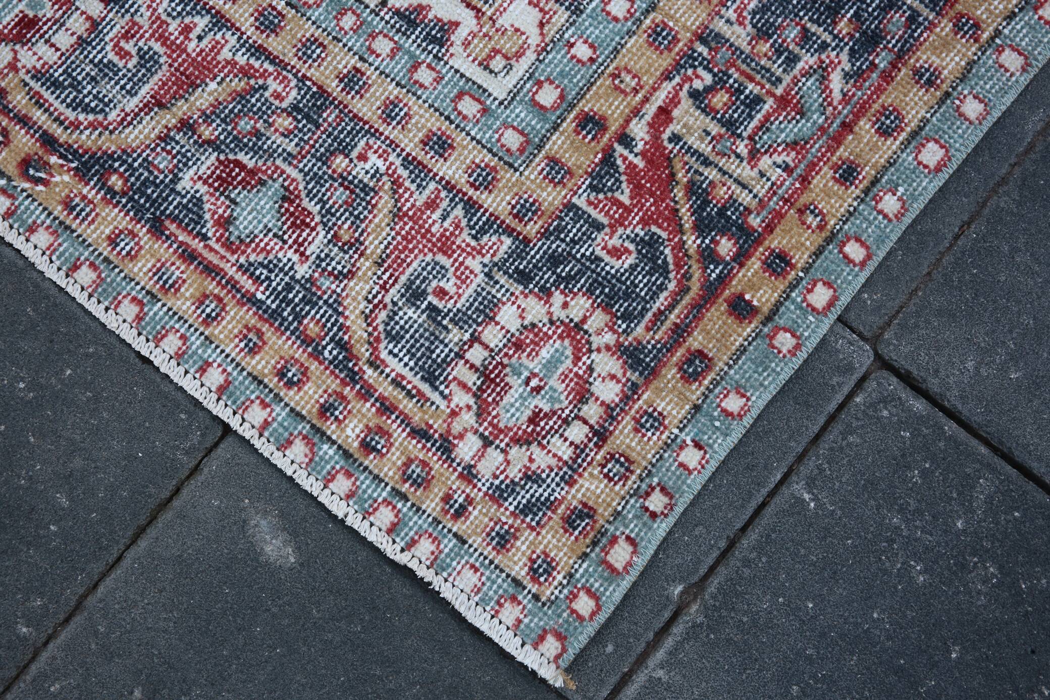 Vintage Persian Brick Red Rug, Hand Knotted Oriental Carpet, 209x325 Cm