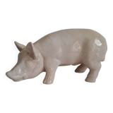 Statue. Cracked ceramic pig.