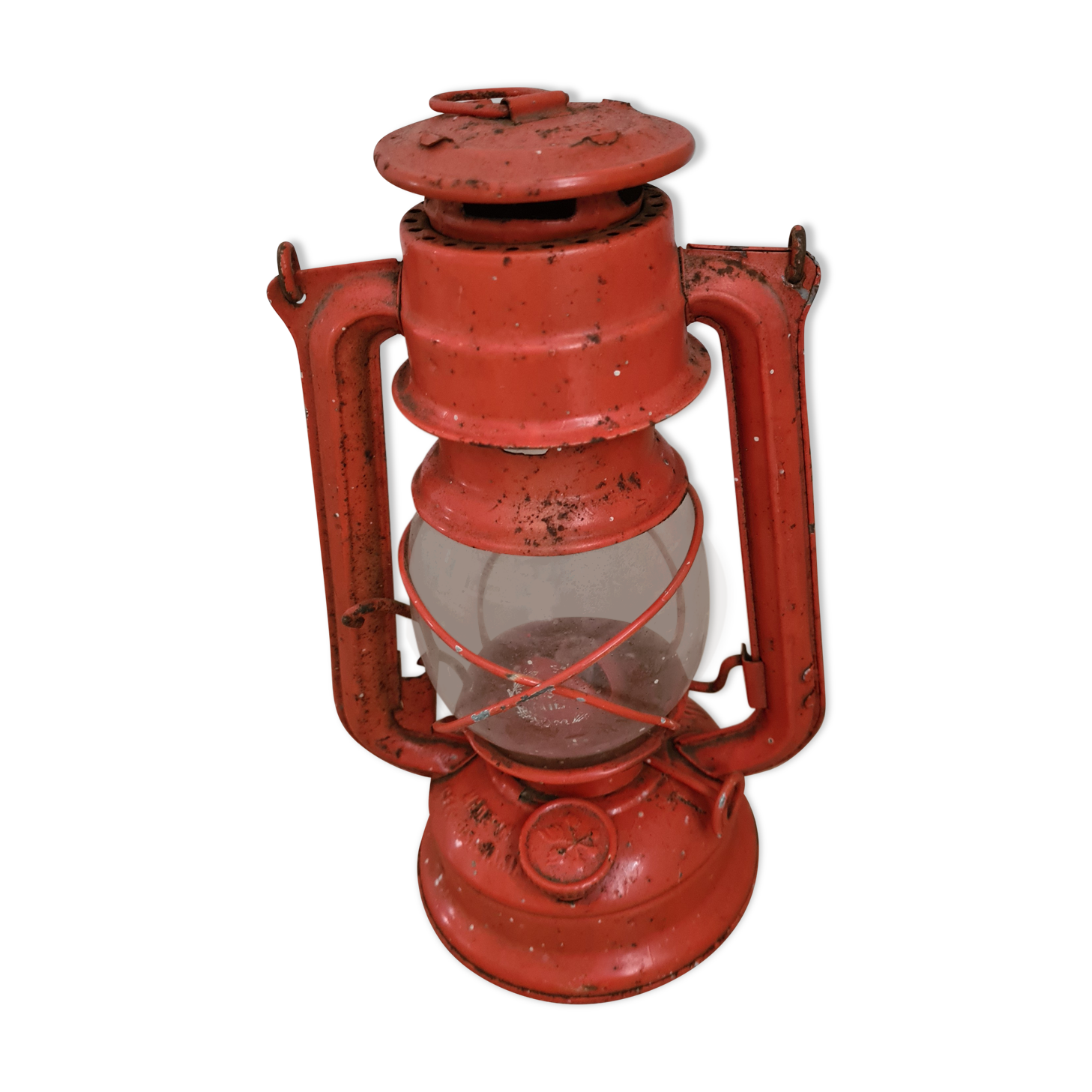 Old orange oil lamp vintage