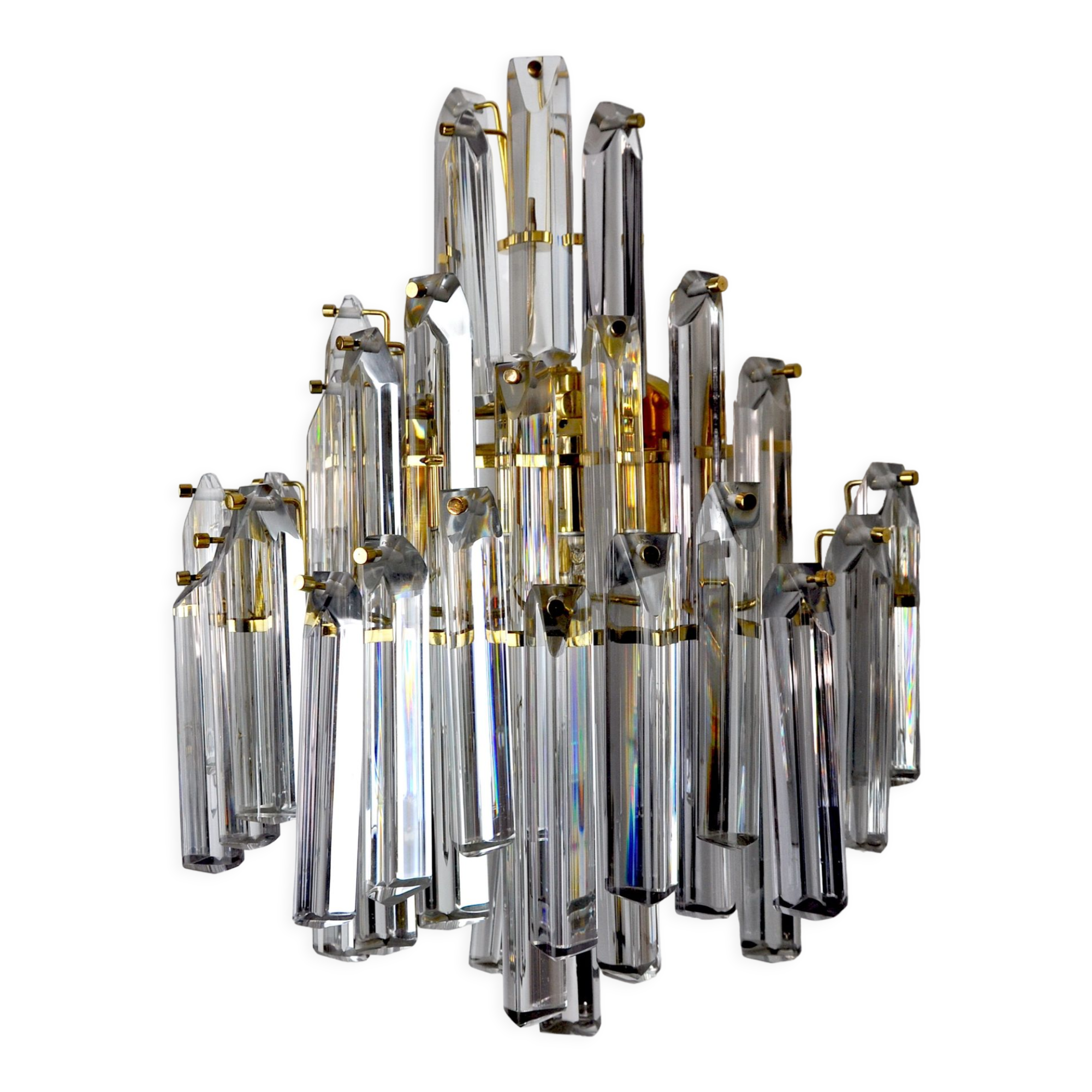 Venini wall light, 3 levels, Murano glass, Italy, 1970.