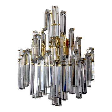 Venini wall light, 3 levels, Murano glass, Italy, 1970.