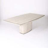 Travertine dining table, 1970s