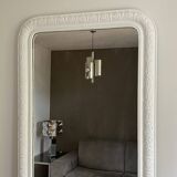 Louis Philippe mirror from the late 19th century. 140x85. White.