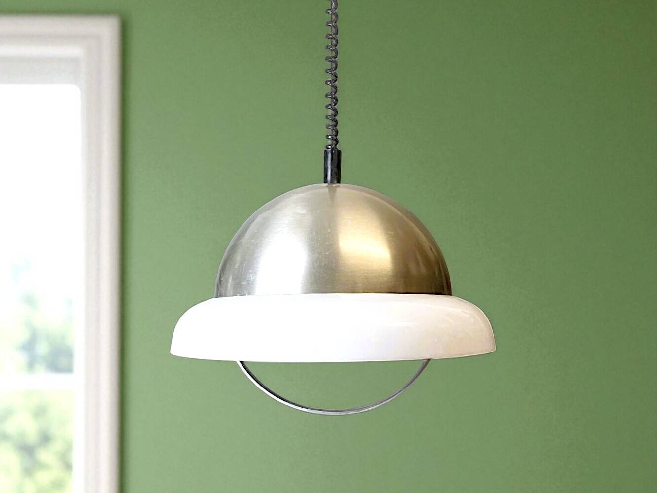 Space Age retractable kitchen pendant light