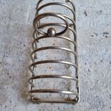 Silver metal toast holder