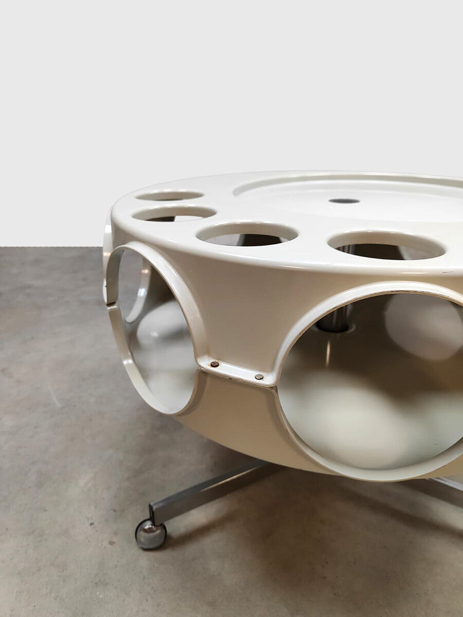 Table basse trolley Rotobar Space Age Curver