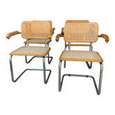 4 fauteuils B64 Cesca de Marcel Breuer