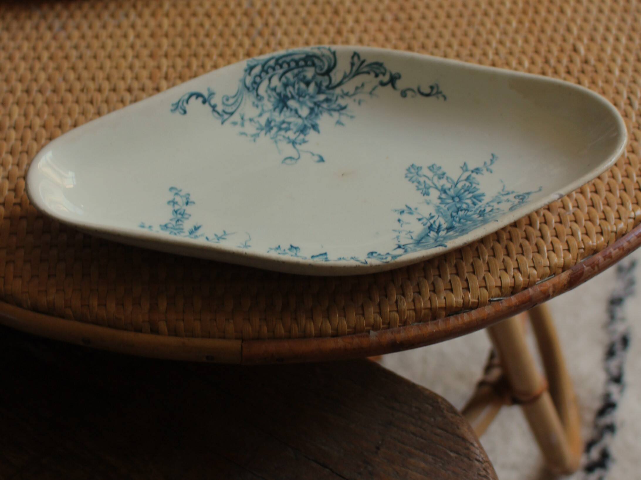 Blue iron earth dish