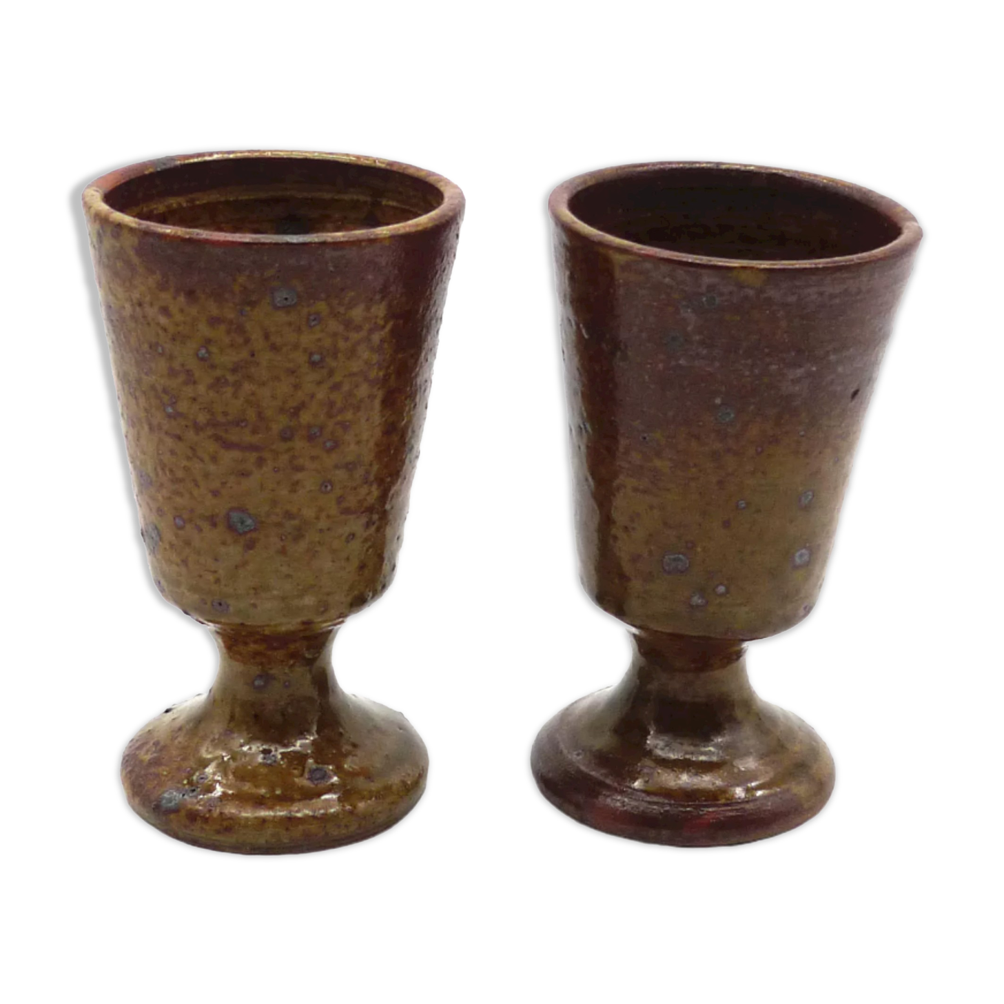 Lot of two pyrite sandstone mazagrans