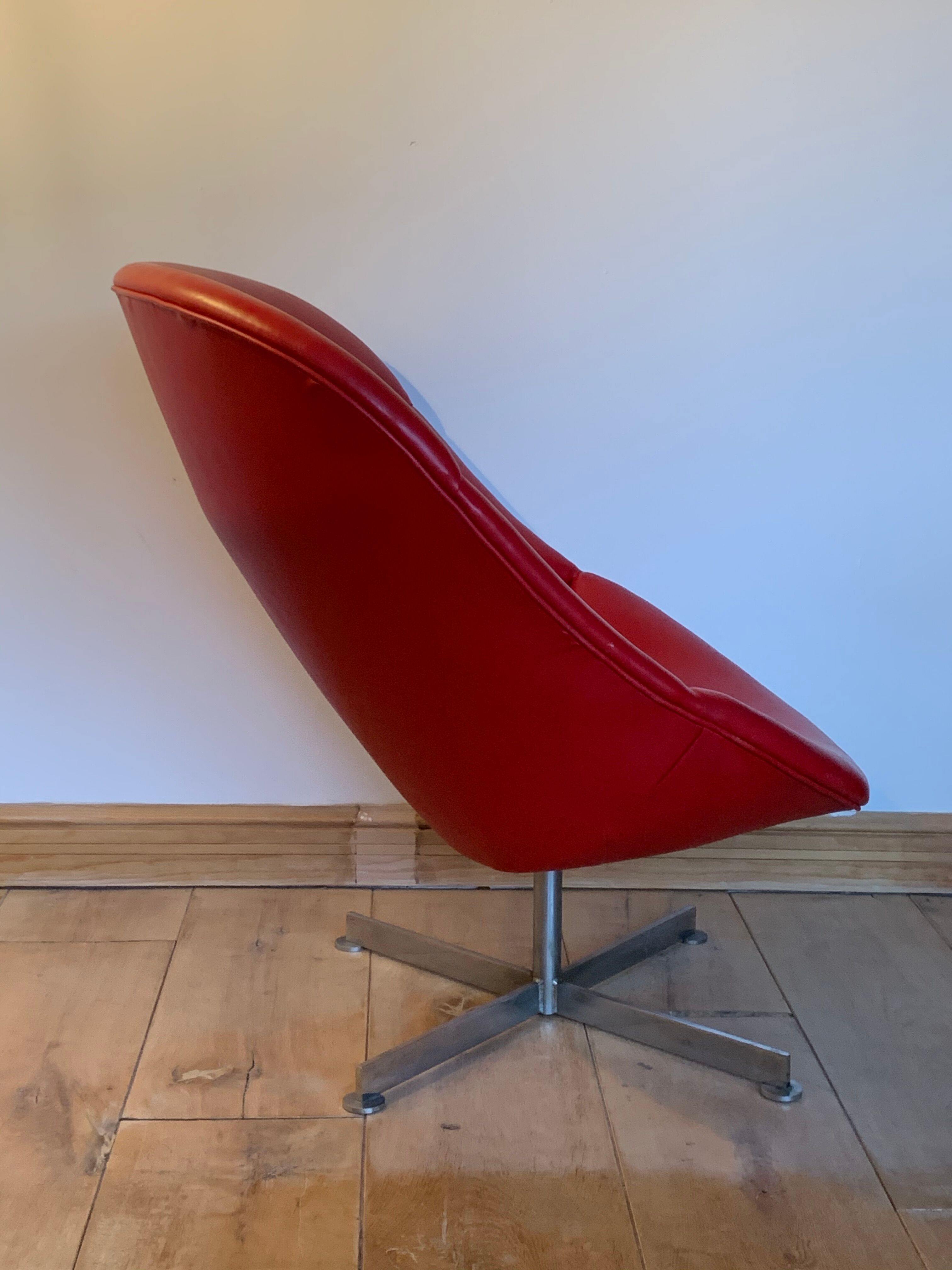 Fauteuil Egg vintage Rohé Noordwolde, années 1960