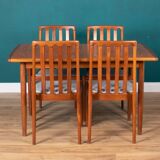 Retro Teak 1960s Meredew Dining Table & 4 Chairs Mid Century