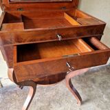 Worker's table - In mahogany and mahogany veneer - Charles X or Restoration period - circa 1830