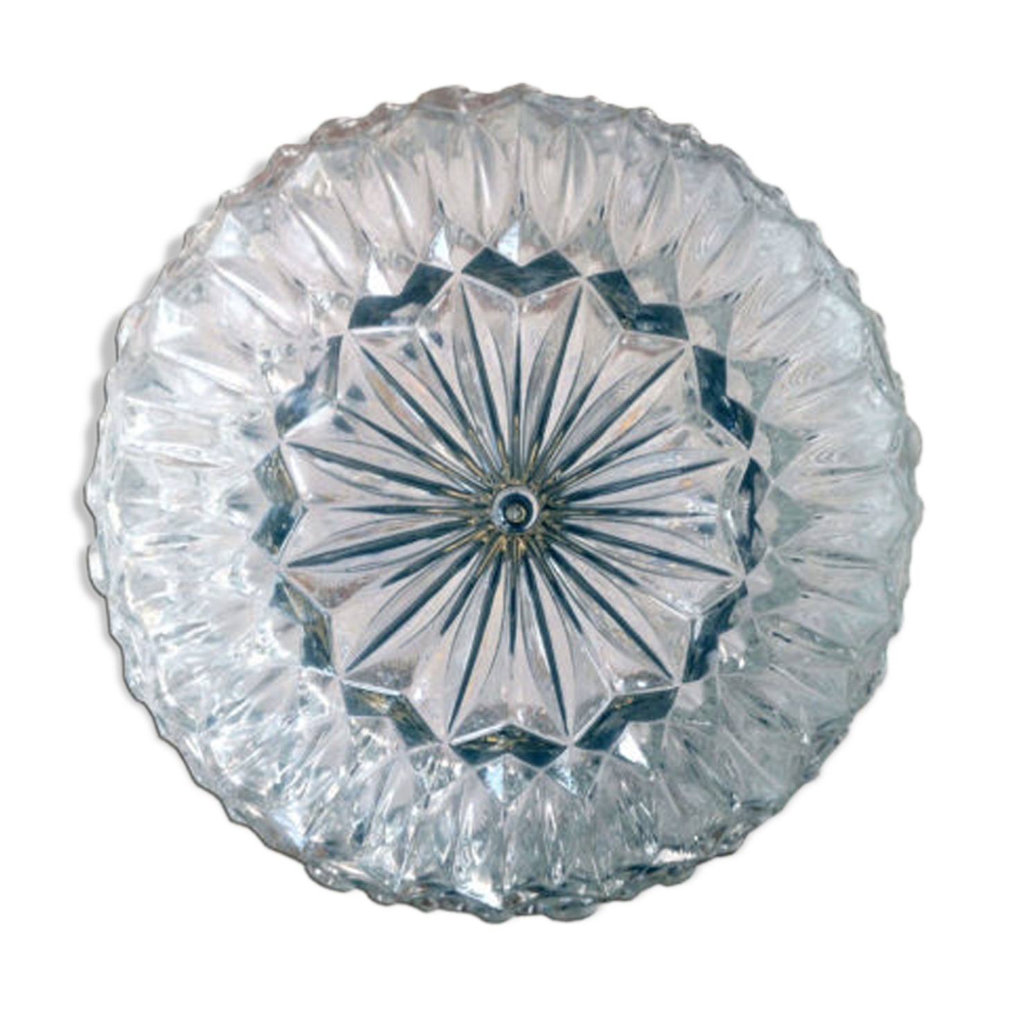 Moulded glass ceiling light