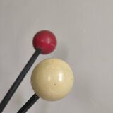 Vintage metal and wood coat rack