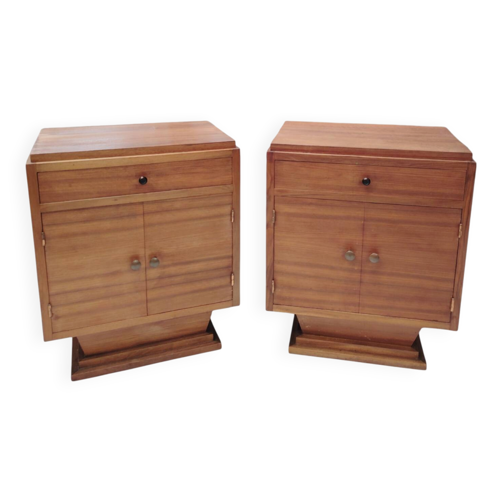 Art Deco bedside tables with steps - 1930s