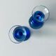 Pair of glass candle holders